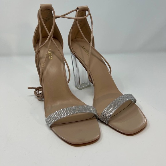 Aldo Shoes - Aldo Onardonia Strappy Heels Clear Acrylic Heel Women's Size 10